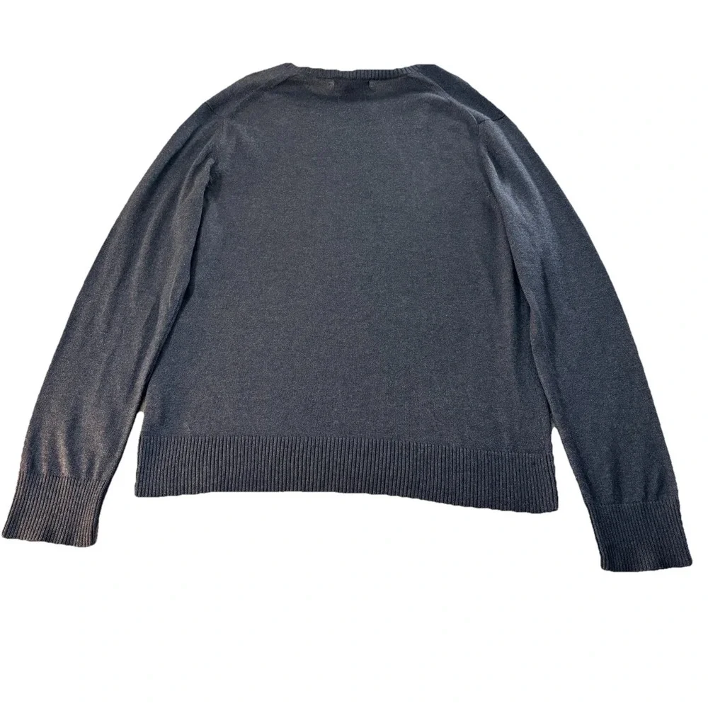 Banana Republic‎ Luxury Blend Sweater Mens L Large Gray Silk Cotton Cashmere